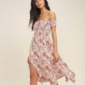 View From The Meadow Floral Off Shoulder Dress
